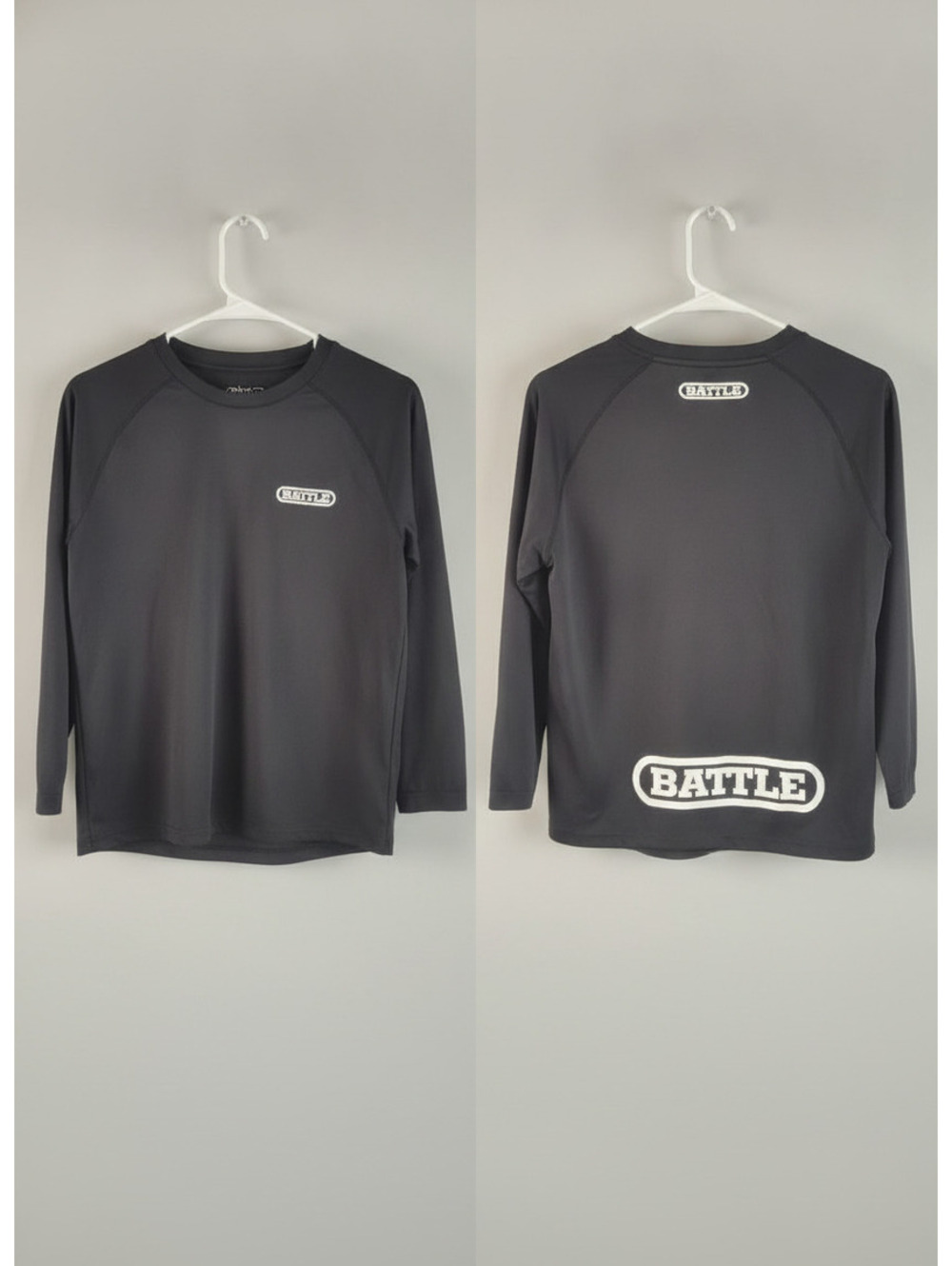 Battle Black Long Sleeve Athletic Shirt Medium